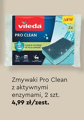 Zmywaki Vileda Pro Clean z aktywnymi enzymami promocja w Biedronka