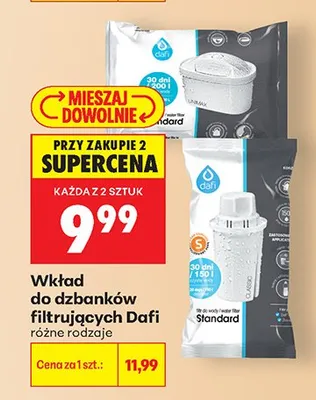 Wkład do dzbanków filtrujących Dafi Unimax Standard promocja w Biedronka