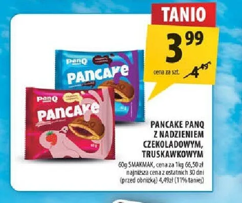 Pancake Panq z nadzieniem truskawkowym Makmak promocja w Arhelan