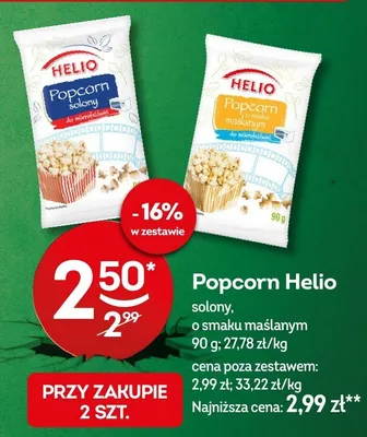 Popcorn o smaku maślanym promocja w Żabka