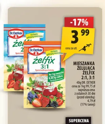 Mieszanka żelująca Żelfix 3:1 Dr. Oetker promocja w Arhelan