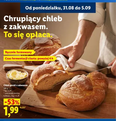 Chleb górski z zakwasem promocja w Lidl