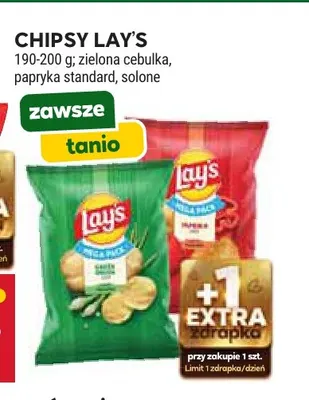 Chipsy Lay's zielona cebulka promocja w Stokrotka