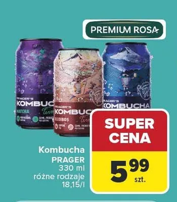 Kombucha Prager's Matcha promocja w Carrefour