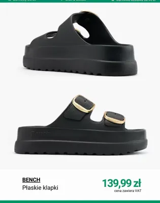 Płaskie klapki BENCH promocja w Deichmann