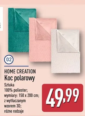 Koc polarowy HOME CREATION różne rodzaje promocja w Aldi
