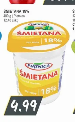 Śmietana Piątnica 18% promocja w Słoneczko