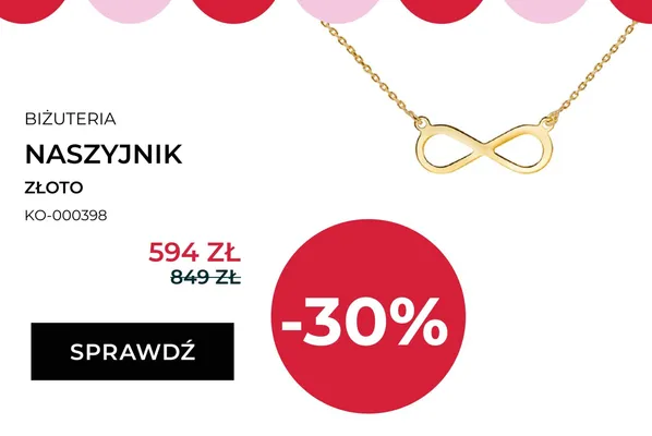 Naszyjnik złoty Briju promocja w Briju