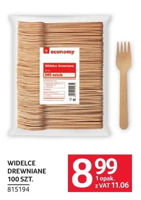 Widelce drewniane 100 szt. promocja w Selgros