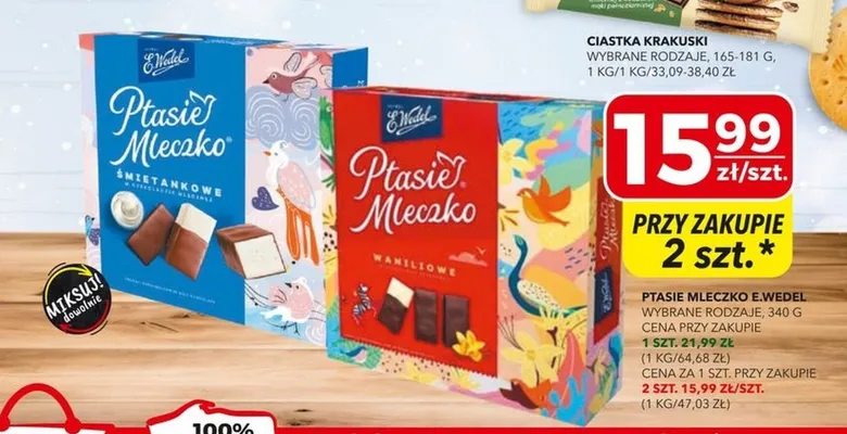 Ptasie mleczko waniliowe promocja w Top Market