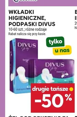 Wkładki higieniczne i podpaski Divus promocja w Stokrotka