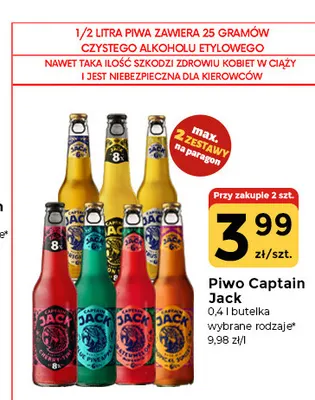 Piwo Captain Jack 8% promocja w Społem Częstochowa