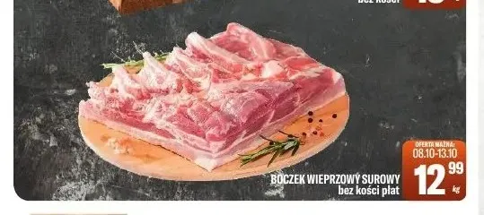 Boczek wieprzowy surowy bez kości płat promocja w Tomi Markt