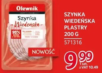 Szynka wiedeńska plastry Olewnik 200 g promocja w Selgros