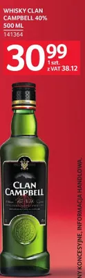 Whisky Clan Campbell 40% promocja w Selgros