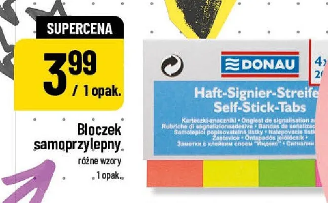 Bloczek samoprzylepny Donau promocja w POLOmarket