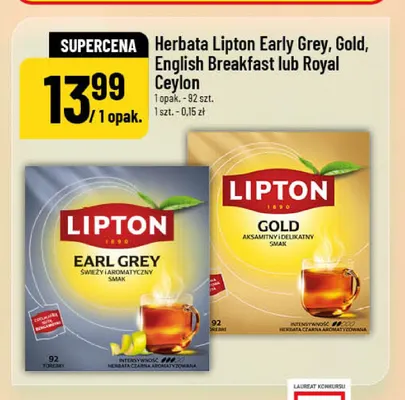 Herbata Lipton Earl Grey 92-pak promocja w POLOmarket