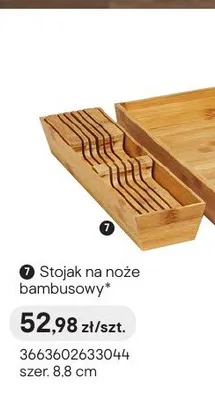 Stojak na noże bambusowy szer. 8,8cm promocja w Castorama