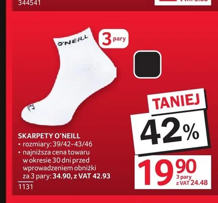 Skarpety O'NEILL 3-pak promocja w Selgros