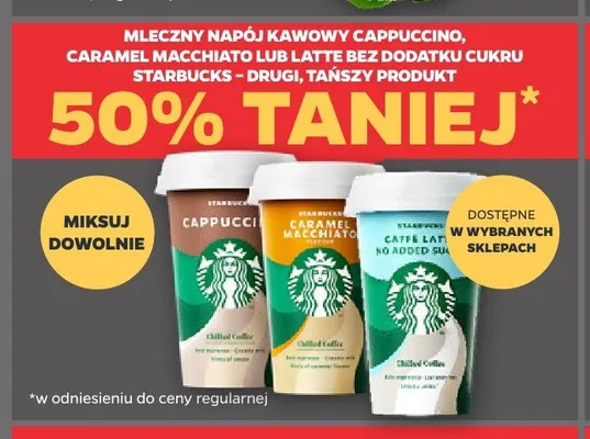 Mleczny napój kawowy Cappuccino Starbucks promocja w Netto