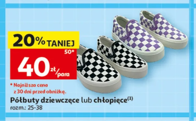 Półbuty dziewczęce Inextenso promocja w Auchan