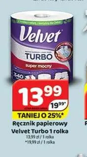 Ręcznik papierowy Velvet Turbo 1 rolka promocja w Delfin