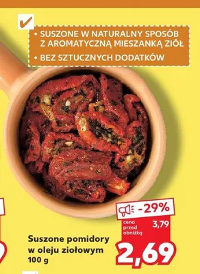 Suszone pomidory w oleju ziołowym promocja w Kaufland