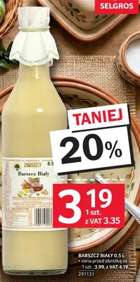 Barszcz biały 0.5 L promocja w Selgros