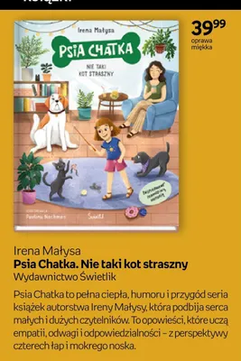 Książka Psia Chatka Nie taki kot straszny Wydawnictwo Świetlik promocja w Empik