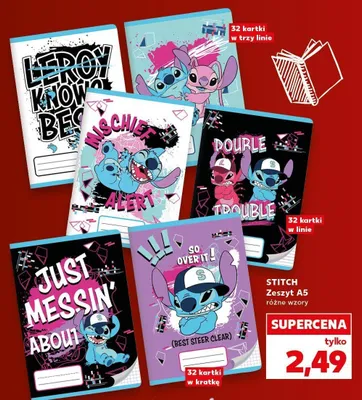 Zeszyt A5 Stitch promocja w Kaufland