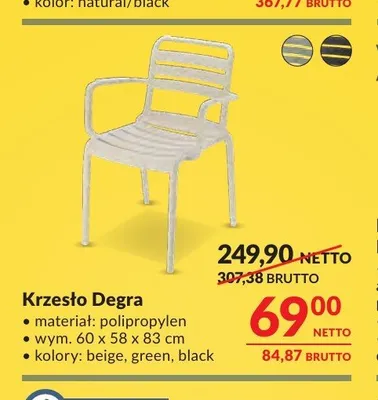 Krzesło Degra METRO Professional promocja w Makro