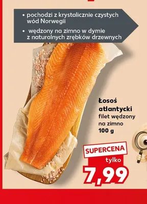 Łosoś atlantycki filet wędzony na zimno promocja w Kaufland