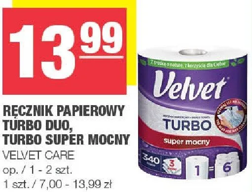 Ręcznik papierowy turbo duo, turbo super mocny promocja w SPAR