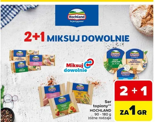 Ser topiony różne rodzaje promocja w Carrefour
