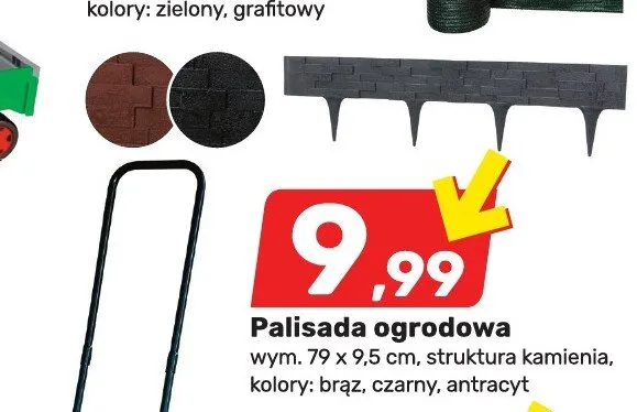 Palisada ogrodowa wym. 79x9,5cm promocja w Bricomarche