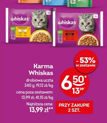 Karma Whiskas drobiowa uczta promocja w Żabka