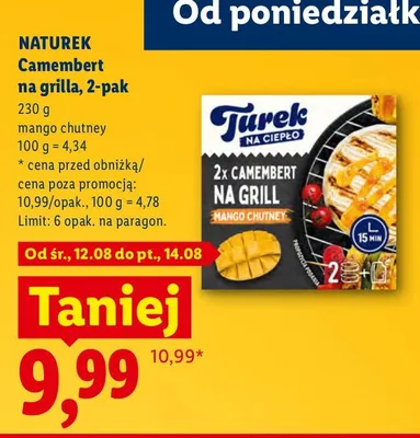 Camembert na grilla Naturek mango chutney 2-pak promocja w Lidl