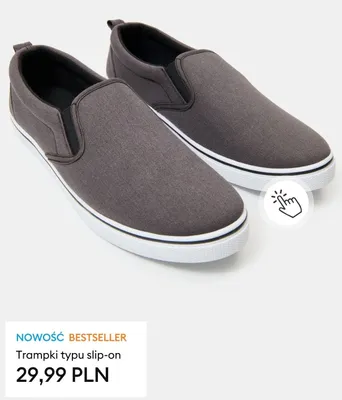 Trampki typu slip-on promocja w Sinsay