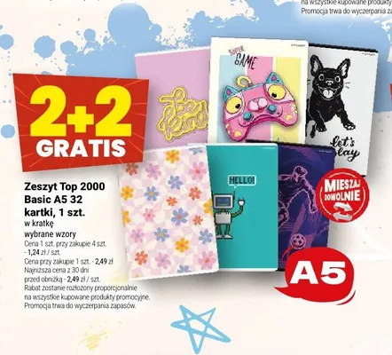 Zeszyt Top 2000 Basic A5 32 kartki promocja w Twój Market