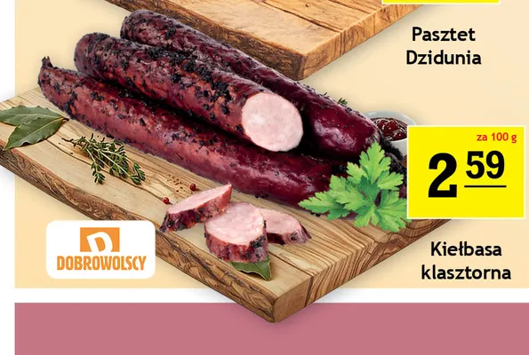 Kiełbasa klasztorna Dobrowolscy promocja w Gram Market