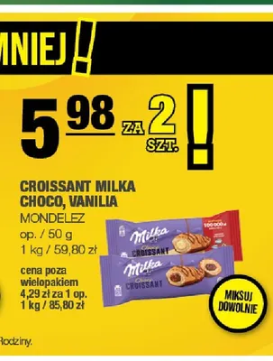 Croissant Milka Vanilia promocja w SPAR