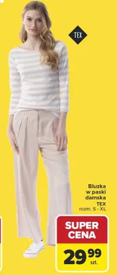 Bluzka w paski damska TEX promocja w Carrefour