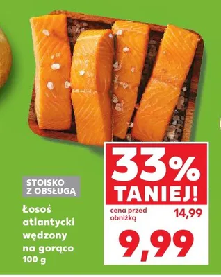 Łosoś atlantycki wędzony na gorąco promocja w Kaufland
