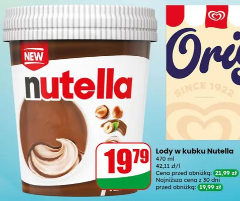 Lody w kubku Nutella promocja w Dino