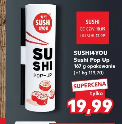 Sushi Pop Up Sushi4You promocja w Kaufland