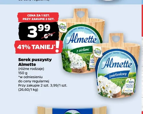 Serek puszysty Almette promocja w Netto