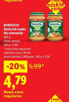 Danie lub zupka dla niemowląt BoboVita promocja w Lidl