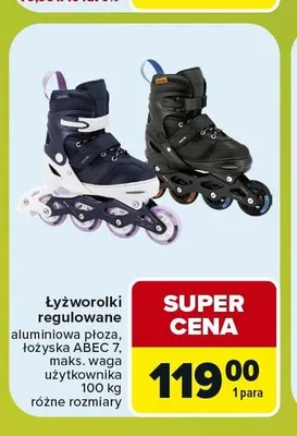 Łyżworolki regulowane promocja w Carrefour