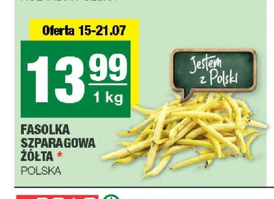Fasolka szparagowa żółta promocja w SPAR