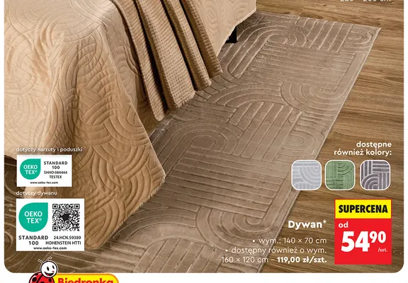 Dywan Smukee 140x70 cm promocja w Biedronka